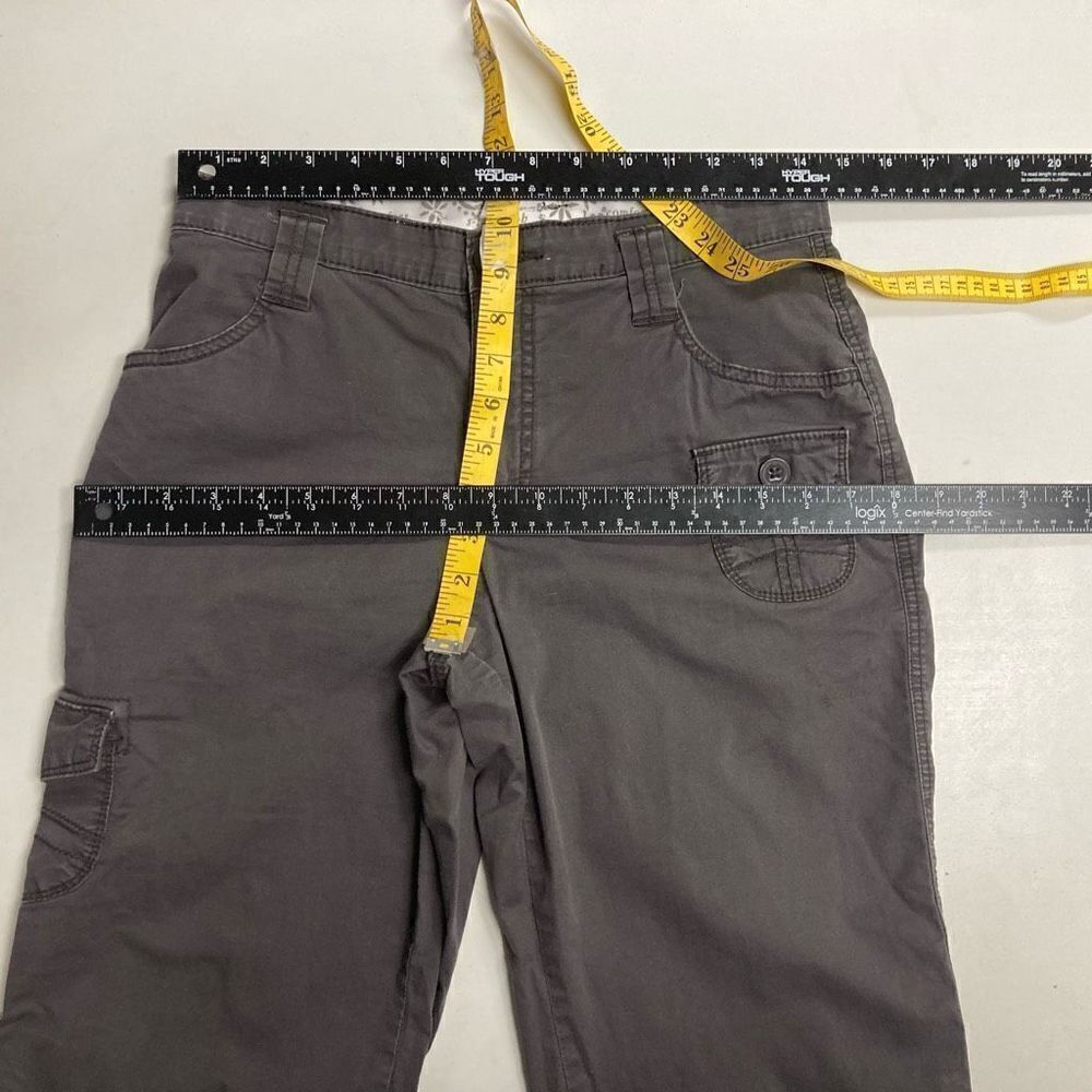 LEE Women’s Cropped Cargo Pants Brown Size 6M Capri - Picture 8 of 12